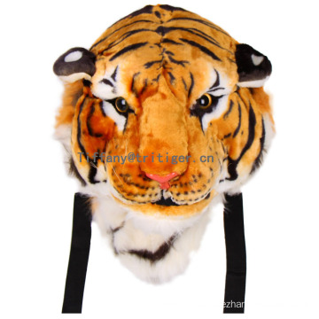 Patented design lovely 3D plush material tiger shaped backpack plush animal backpack wholesale